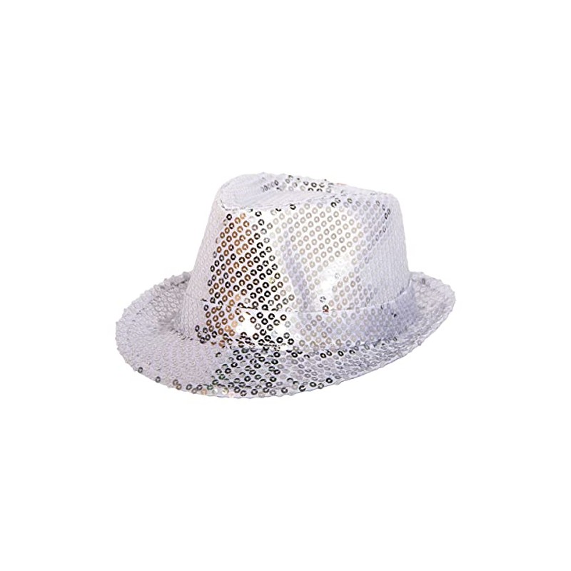 Fedora Trilby Sequin Silver Very Stylish