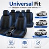 SecosAutoparts 5-Seat Car Seat Covers Full Set Microfiber Leather Waterproof