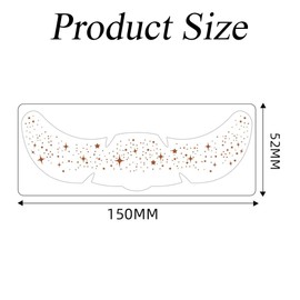 6Pcs Glitter Freckles Face Tattoo Glow Up Makeup Patches Face Freckles Temporary Tattoo Sticker Cute Glitter Makeup Accessories for Women Party Cosplay