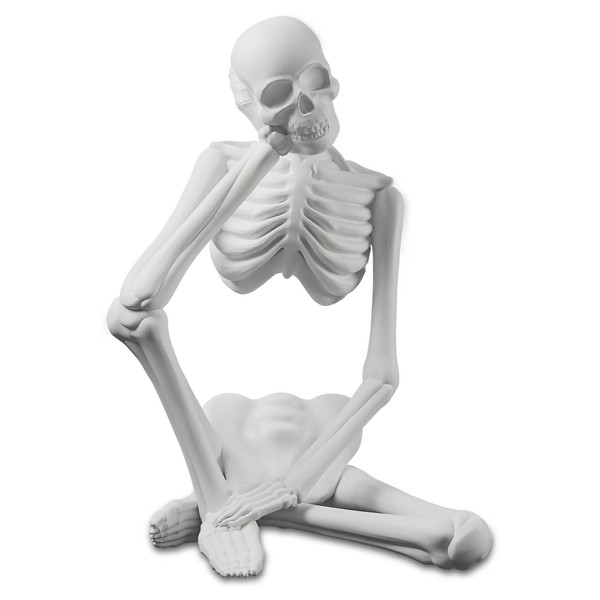 Loyzcy Thinker Statue Decor, Resin Sculptures Whimsical Home Decor, White