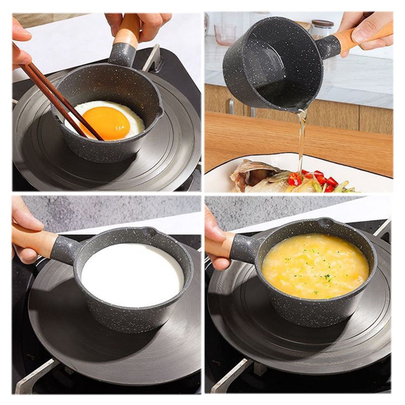 Butter Warmer Milk Warmer Pot Deep Mini Saucepan with Spout
