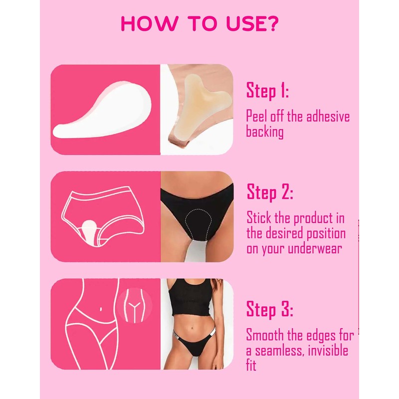 Tifesoo camel toe concealer，4 pcs Seamless Camel Toe Hider, Reusable