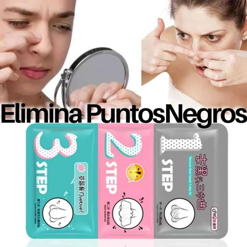 Mafab Bioaqua 3 Pasos Rosa Remueve Puntos Negros Tiras Nasales