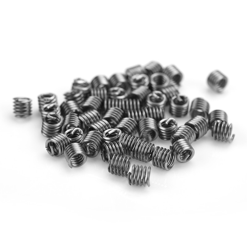 50pcs Stainless Steel Coiled Wire Helical Screw Thread Inserts Kit
