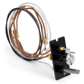 Hipoilk 10002264 Natural Gas 3 Way Pilot Assembly for Majestic, Temco, Vermont Castings, HHT, Dutchwest, Monessen Fireplace & Gas Stoves, Fireplace Replacement Parts with Thermocouple Thermopile