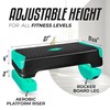 Yes4All 2-in-1 Adjustable Aerobic Stepper with Extra Rocker Balance Board