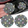SOLASTA 2pcs Bling Car Cup Holder Coaster, 2.75 inch Anti-Slip