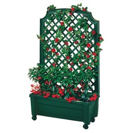 Exaco 1.416Green Calypso Trellis, Green planters