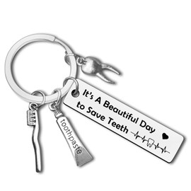 Dentist Gifts for Men Women Dentist Keyring Gifts Funny Dental Hygienist Gifts Dentist Assistant Jewelry Keychain Dentist Graduation Gift Dental Student Gift Nurse Dentist Office Orthodontist Gift