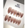 [Extended Nail Signature Art] Golden Rosé - Short Ballerina /