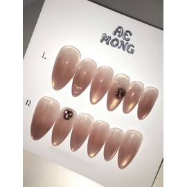 [Extended Nail Signature Art] Golden Rosé  - Short Ballerina / [연장네일시그니처아트] 골든로제  - 숏발레리나