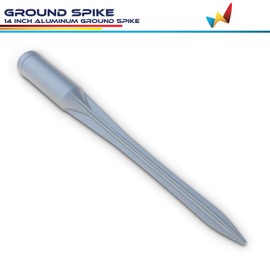 Windscreen4less Ground Spikes Post Anchor for Garden Patio Temporary Fence 1-5/16'' ID Pole Socket Aluminium Pack of 5