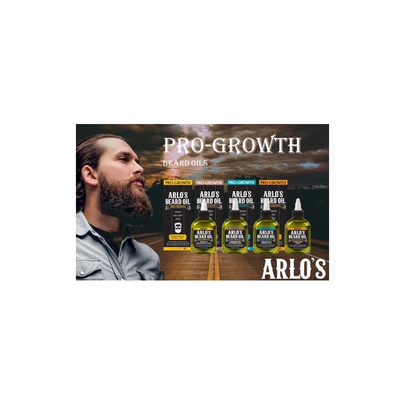 Arlo's Pro Growth Beard Oil - Bergamot Juniper 2.5 oz.