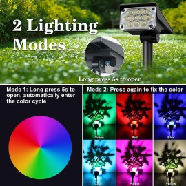 T-SUN 4Pcs Solar Spot Lights LED Landscape Light Outdoor Garden Pathway Lamps US