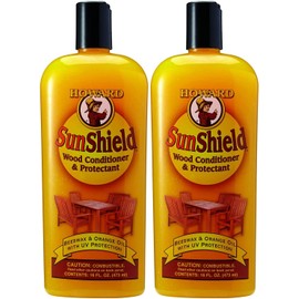 Howard SWAX16 SunShield Outdoor Furniture Wax with UV Protection, 16-Ounce, Yellow, 2 Pack