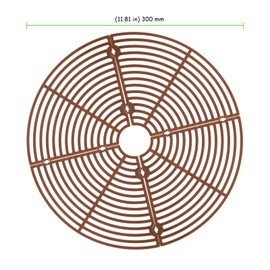TAICHEUT 8 Pcs Plant Pot Grid, 11.8 inch Brown Plant Pot Cover, Planter Protector with 64 Deep Stakes for Dogs Cats Digging Stopper