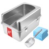 Sorstrem 8" Sifting Cat Litter Box with Lid Stainless Steel