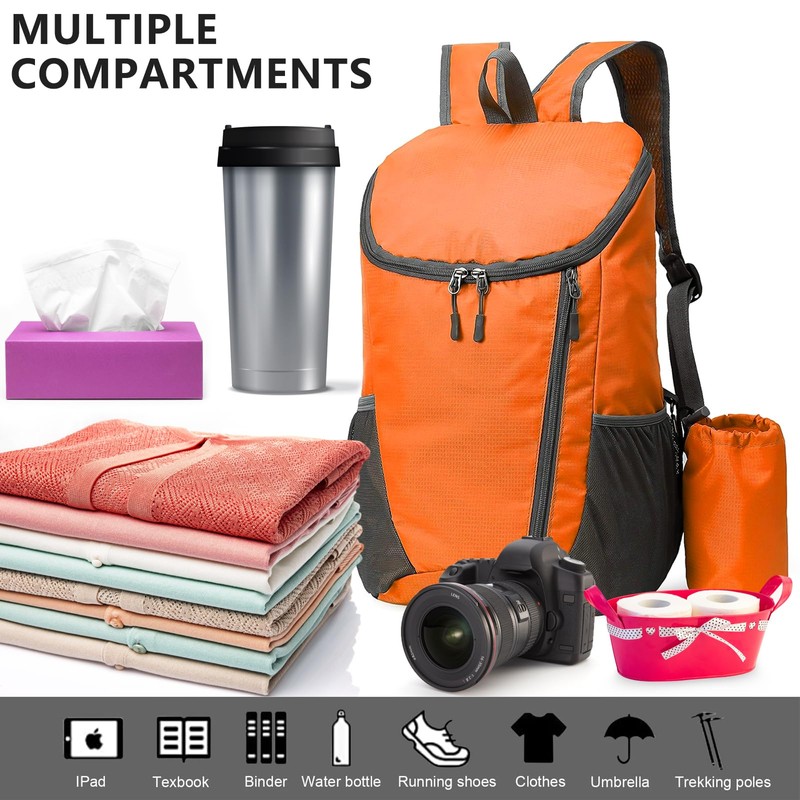 Yoolly Lightweight Foldable Backpack, Small Hiking Rucksack, Waterproof Packable Backpack