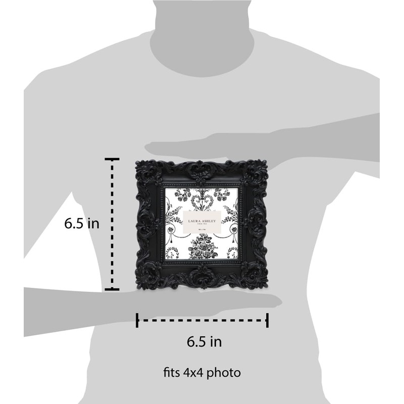 Laura Ashley Marco de fotos de resina con textura ornamentada