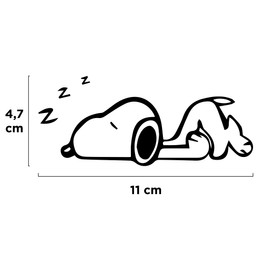 Gesar Light Switch Sticker - Snoopy - Funny Pattern - Car and Motorcycle Sticker - Vinyl Sticker for Socket Size 10 x 5 cm (Black)