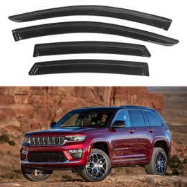 KPY Window Visor Compatible with Jeep Grand Cherokee 2022-2024, Rain Guard Window Vent Deflectors Tape-On Style, 2022 2023 2024 (Not for L Model)
