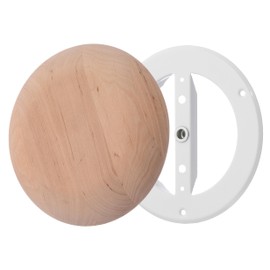 Steinberg14 Wooden Air Diffuser - 4 Inch Universal Supply and Exhaust Valve - Adjustable Vent Cover - Round Wall Ceiling Vent - Black Alder Wood Air Vent - Ventilation Grille for Sauna