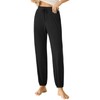 Latuza Women's Pajama Pants Lounge Bottoms with Pockets M Black