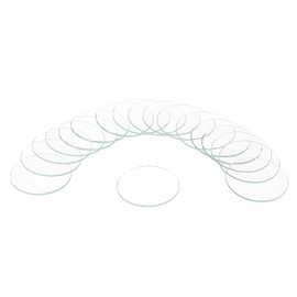 QUARKZMAN Pack of 18 Watch Glass Round Flat Watch Crystal Lens Glass 34 mm x 1.3 mm (Diameter x Thickness) Round Glasses Replacement Glasses Watches Face Crystals Lens Tool for Watchmaker Repair