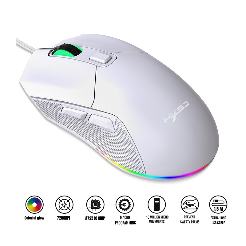 HXSJ X300 RGB Gaming Mouse Backlit Wired Ergonomic 6 Button