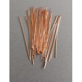 Wrap with The Best. Wire Wrapper Head Pins 2" 24 Gauge Copper. Pack of 50. Use Them in Conjunction with Our Snapeez Jump Rings ~ The Ultra Secure | No Solder Jump Ring! Made in USA.
