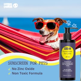 Noseprint SPF 50 Pet Sunscreen Lotion Bottle Sun Protection For Pets 100 ML | Moisturising Sunscreen For Dogs And Cat Non-Toxic Formula Dog Nose | Dog Paw Balm Sun Cream Balm | Dog Sun Protection
