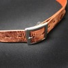 PAIDiA Men's Belt, Distressed Leather, Made in Japan, L: Brown