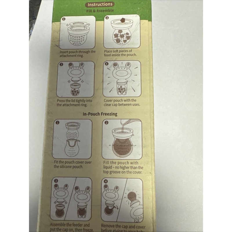 Haakaa Fresh Food Feeder And Cover Set Steel Blu check