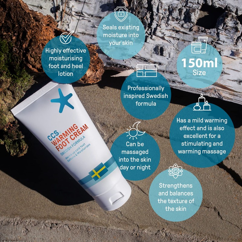 CCS Warming Foot Cream 150ml - Moisturise and Soften Dry