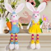 Set of 2 Easter Decorations for Home- Easter Bunny Couple