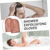 NOLITOY 2 Pack Exfoliating Shower Mitts Bathing Gloves Exfoliating Body