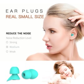 Fitciz Small Ear Plugs for Kids (Age 8-17) and Small Ear Canals, Small Earplugs Kids, Children Ear Plugs for Sleeping, Noise Reduction, Concert, Airplane Pressure (Size S, Pairs*2)