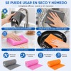 RUISTLI Rollo de Toallas de Microfibra, Paquete de 50, Rollo