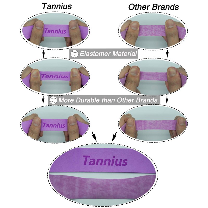 Tannius Tennis Racket Grip Tape, (6 or 9 Pack) Dry