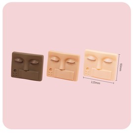 ANNAFRIS Eyelashes Extension Mannequin Head Replaced Eyelids Mannequin Head Practice Eyelashes Extension Training Head with 4 Pairs Removable Eyes(Head B-PINK)