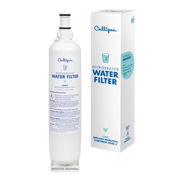 Culligan CUW5 Refrigerator Water Filter Replacement for Whirlpool Water Filter