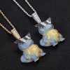 Alien Technology Collar Squirtle Pokemón Anime Fantasía Joyería Cadena Regalo