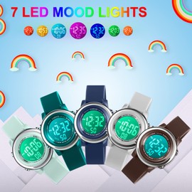 cofuo Kids Digital Sport Waterproof Watches for Girls Boys, Kid Sports Outdoor LED Electrical Watches with Luminous Alarm Stopwatch Child Wristwatch 3-12 Years