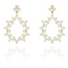 Concept8 Pendientes chapados en oro con circonitas cúbicas y poste