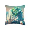 Fantasy Cute Lettuce Iceberg Sea Throw Pillow