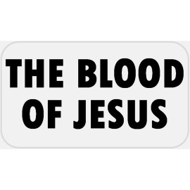Unbranded The Blood of Jesus - 25 Stickers Pack 2.25 x 1.25 inches - Christian Christ