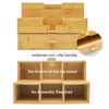 Charmlife Bamboo Desk Organizer - Makeup & Pen Storage with