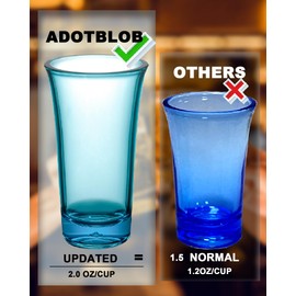 XXIV Solar terms Multicolored Shot Glass Set- 2 Oz Set of 8 Shot Glass- Thick Base, Sturdy Acrylic, Transparent Design- Perfect for Tequila and Cocktail- Great Gift for Men (8 Pcs/Mix Color)