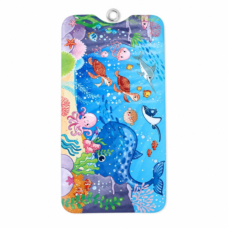 Extra-Long Cartoon Non-Slip Bathtub Mat – PVC Bath and Shower