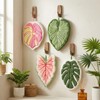 4Pcs Leaf Shaped Hand Towels, Hanging Kitchen Towels, Decorative Bathroom